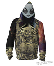 Load image into Gallery viewer, Alien Space Buddha Zip-Up Hoodie *Ready to Ship*