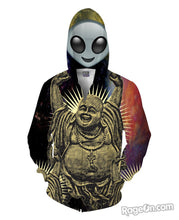 Load image into Gallery viewer, Alien Space Buddha Zip-Up Hoodie *Ready to Ship*