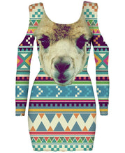 Load image into Gallery viewer, Alpaca Off Dress